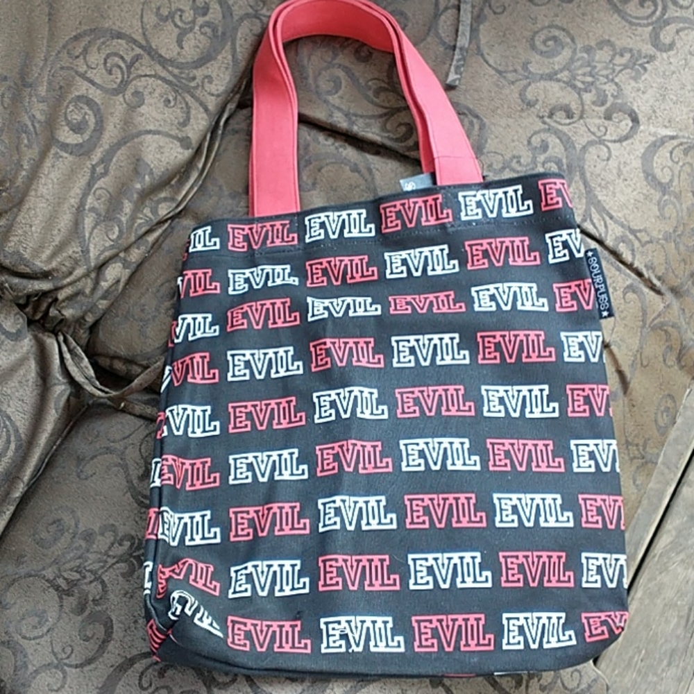 NWT Sourpuss Evil Canvas Tote vintage